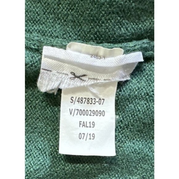 Banana Republic Sweater Mens Large Green Premium Luxe Yarn Silk Cashmere Holiday - Picture 9 of 9